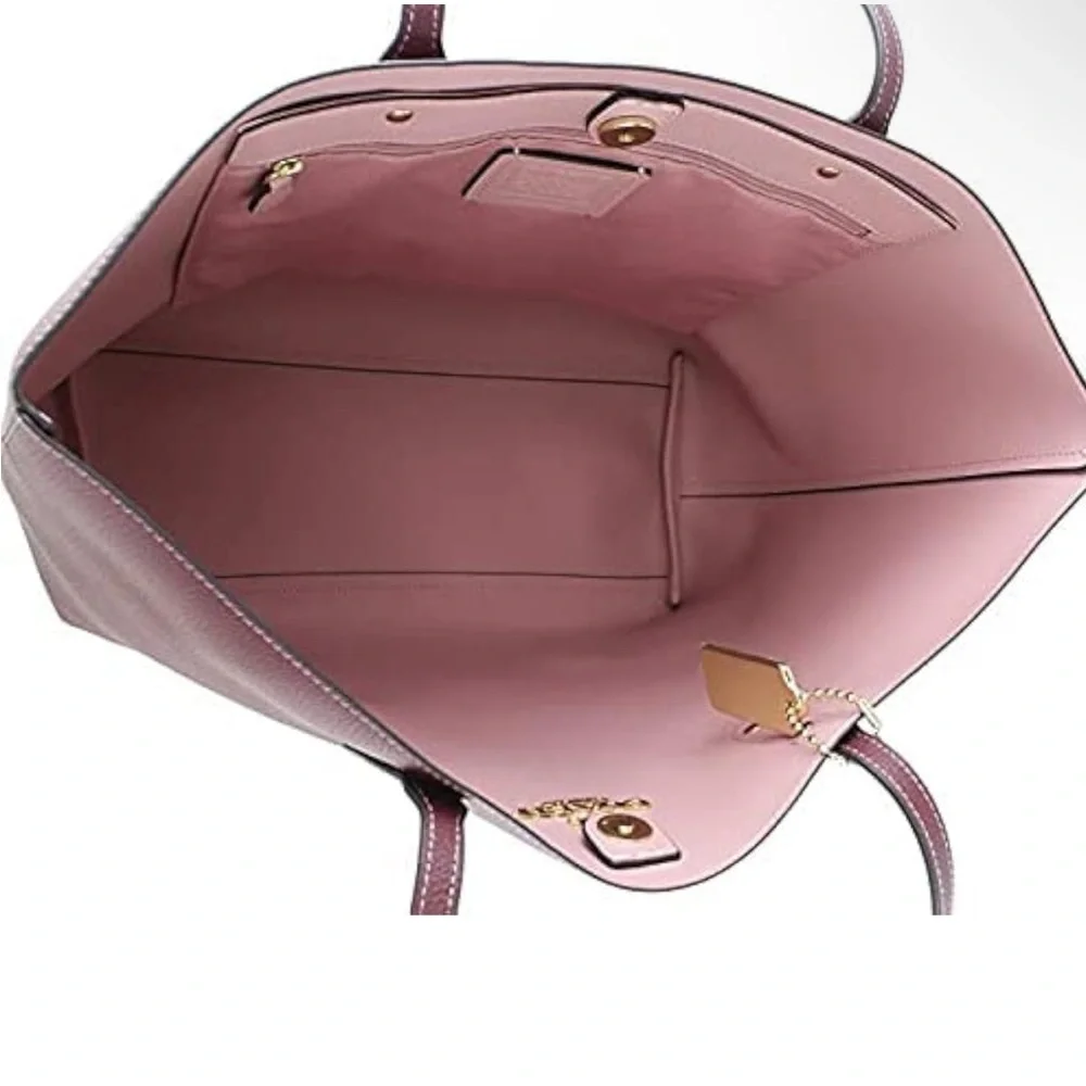 Coach Burgundy Leather Tote - Picture 2 of 2